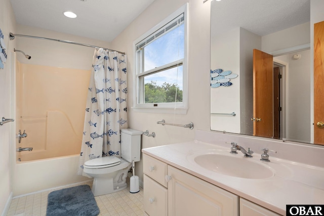 1045 Whalehead Dr Lot 27, Corolla, NC 27927 - full bath featuring toilet, vanity, shower / tub combo with curtain, tile patterned flooring, and baseboards
