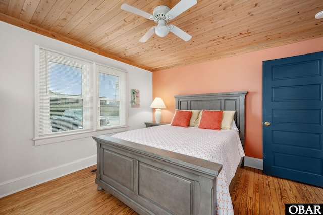 300 S Virginia Dare Trl Lot 1, Kill Devil Hills, NC 27948 - bedroom featuring wood ceiling, light wood-style floors, ornamental molding, and ceiling fan