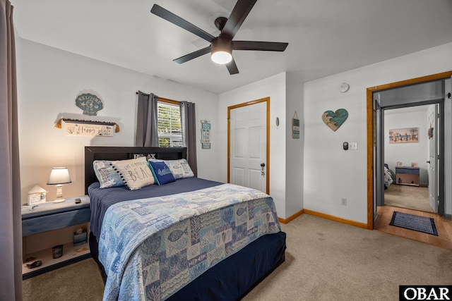 103 Nathan Dr Lot # 2, Grandy, NC 27939 - carpeted bedroom featuring baseboards and ceiling fan