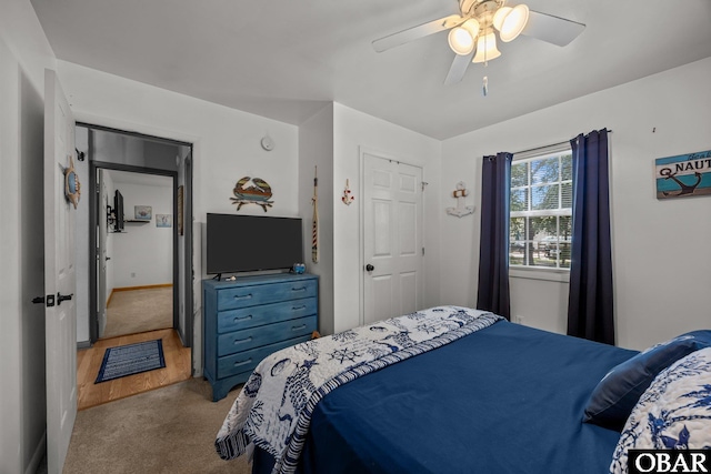 103 Nathan Dr Lot # 2, Grandy, NC 27939 - carpeted bedroom featuring a ceiling fan and baseboards