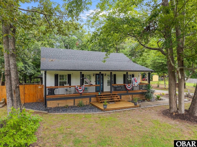 103 Nathan Dr Lot # 2, Grandy, NC 27939 - view of front of home with a porch and a shingled roof