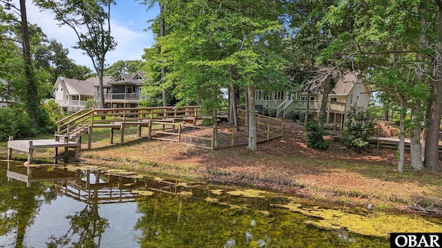 56 Ginguite Trl Lot 9, Southern Shores, NC 27949 - dock with stairway and a water view