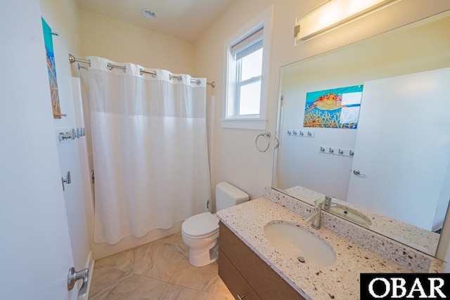 57233 Summerplace Dr Lot 26, Hatteras, NC 27943 - full bathroom with vanity, shower / bath combination with curtain, and marble finish flooring
