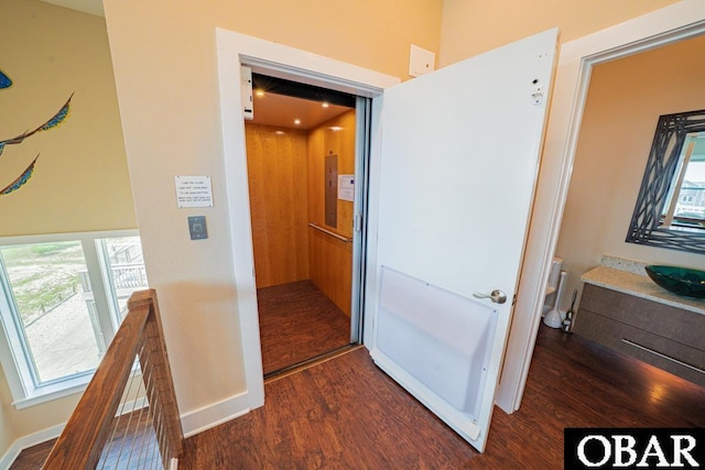 57233 Summerplace Dr Lot 26, Hatteras, NC 27943 - corridor featuring wood finished floors, an upstairs landing, and elevator