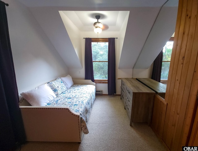 1218 Coral Ln Lot 4, Corolla, NC 27927 - bedroom with light colored carpet, a tray ceiling, and baseboard heating