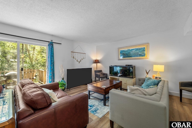 33 Croatan Ct Unit 33, Manteo, NC 27954 - living room featuring wood finished floors and a textured ceiling