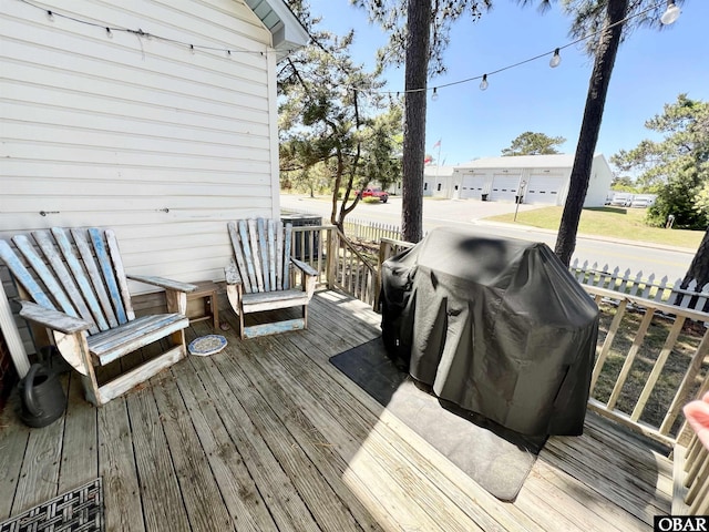wooden deck with fence