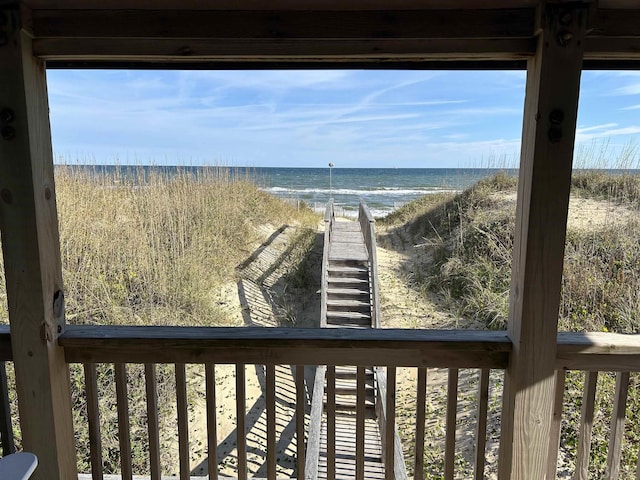 water view with a beach view