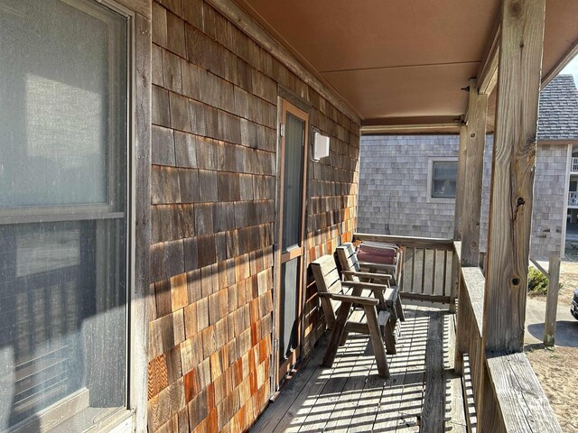 balcony featuring a porch