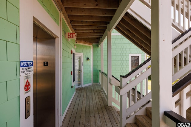 1800 Saint David Rd Unit 104-D 2, Kill Devil Hills, NC 27948 - corridor featuring elevator and stairs