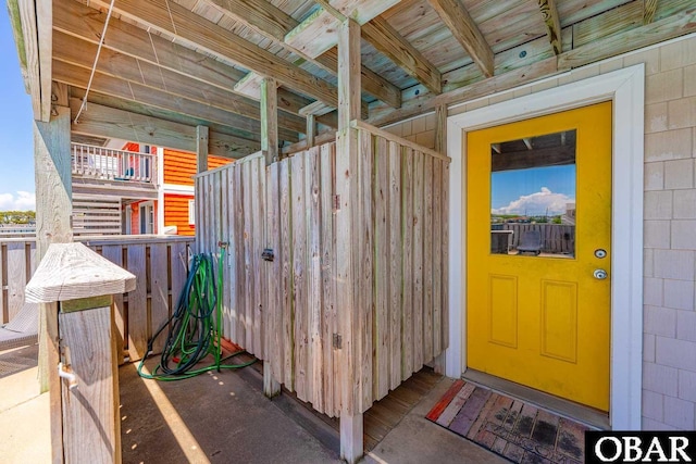 view of doorway to property