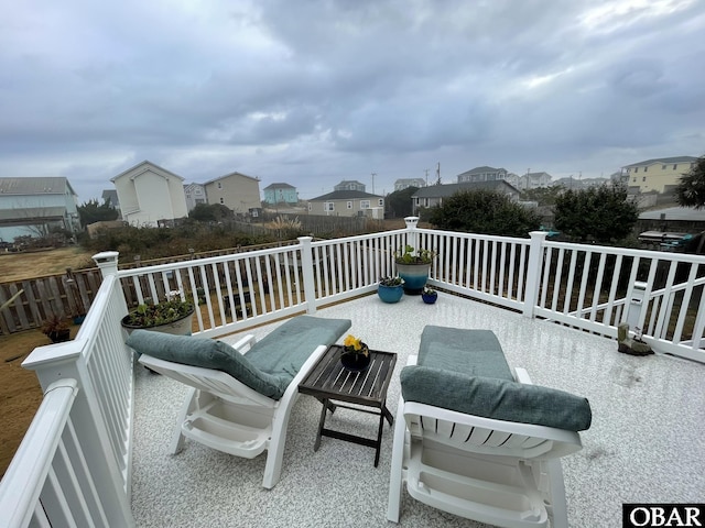 deck featuring a residential view