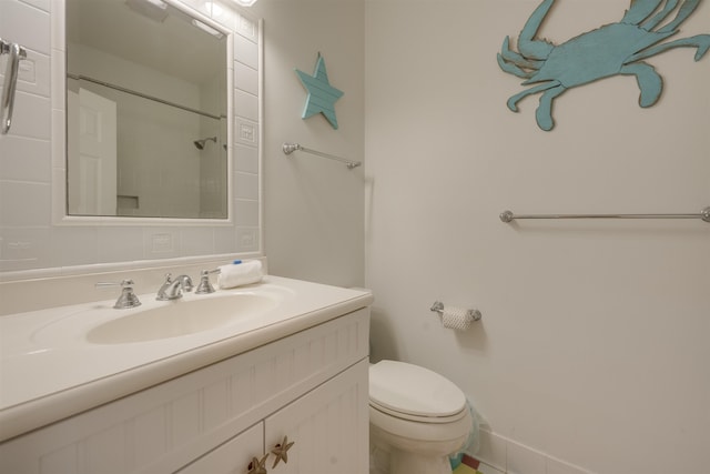 full bathroom with vanity and toilet