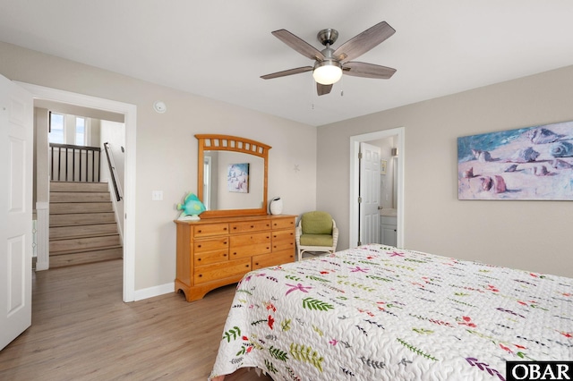 57241 Summerplace Dr Lot 28, Hatteras, NC 27943 - bedroom featuring light wood-style floors, baseboards, and ceiling fan