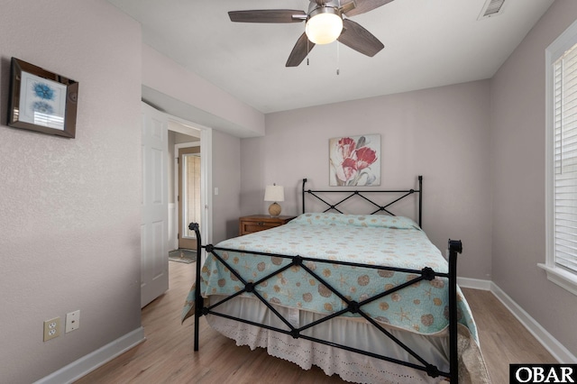 57241 Summerplace Dr Lot 28, Hatteras, NC 27943 - bedroom featuring light wood finished floors, baseboards, and a ceiling fan