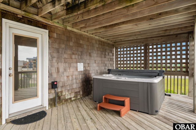 57241 Summerplace Dr Lot 28, Hatteras, NC 27943 - deck with a hot tub