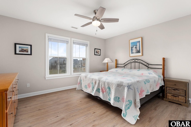 57241 Summerplace Dr Lot 28, Hatteras, NC 27943 - bedroom featuring light wood-type flooring, baseboards, and a ceiling fan