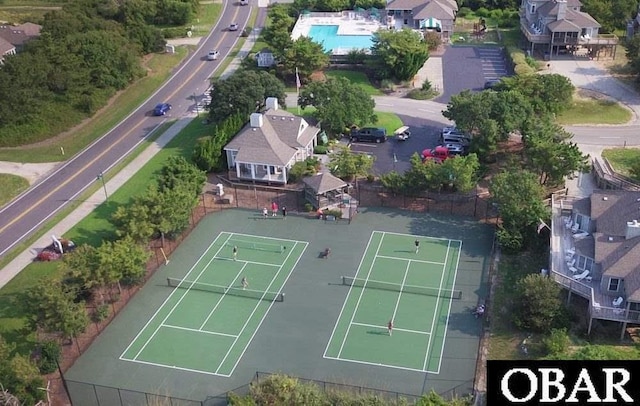 135 Ships Watch Dr Lot 32, Duck, NC 27949 - aerial view of property's location featuring a pool and nearby suburban area