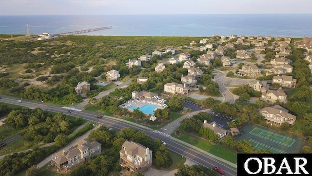 135 Ships Watch Dr Lot 32, Duck, NC 27949 - aerial overview of property's location featuring a nearby body of water, a pool area, and nearby suburban area