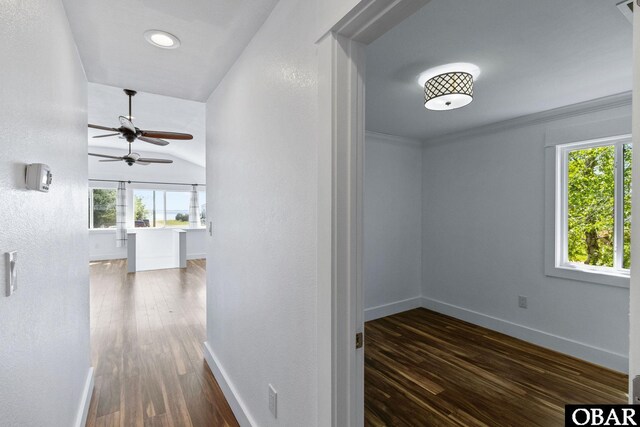 113 B And B Ln, Coinjock, NC 27923 - corridor with dark wood finished floors and recessed lighting