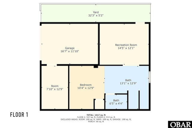 2019 Highview St Lot 1364, Kill Devil Hills, NC 27848 - floor plan / room layout
