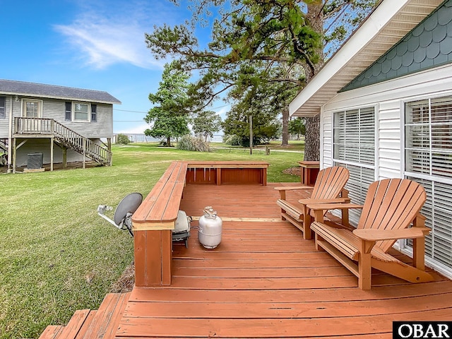 156 Longbeach Dr Unit Lot3, Hertford, NC 27944 - deck featuring a lawn