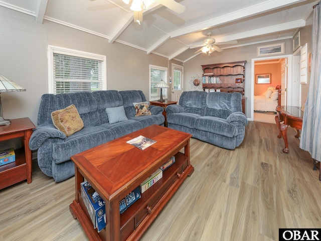 156 Longbeach Dr Unit Lot3, Hertford, NC 27944 - living room featuring ceiling fan and light wood-style floors