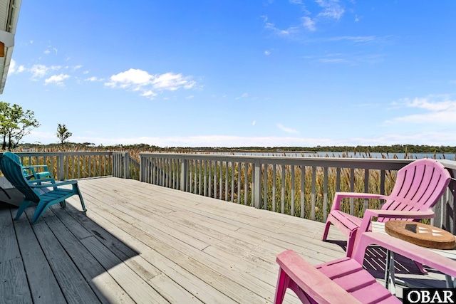 821 Cedar Dr Lot 101, 102, Kill Devil Hills, NC 27948 - wooden terrace with a water view