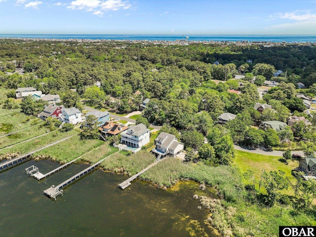 821 Cedar Dr Lot 101, 102, Kill Devil Hills, NC 27948 - drone / aerial view of a nearby body of water and a forest