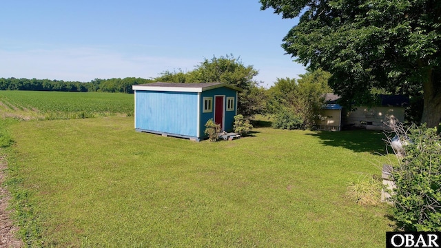 2253 Turnpike Rd, Swan Quarter, NC 27885 - view of grassy yard with a shed and a view of countryside