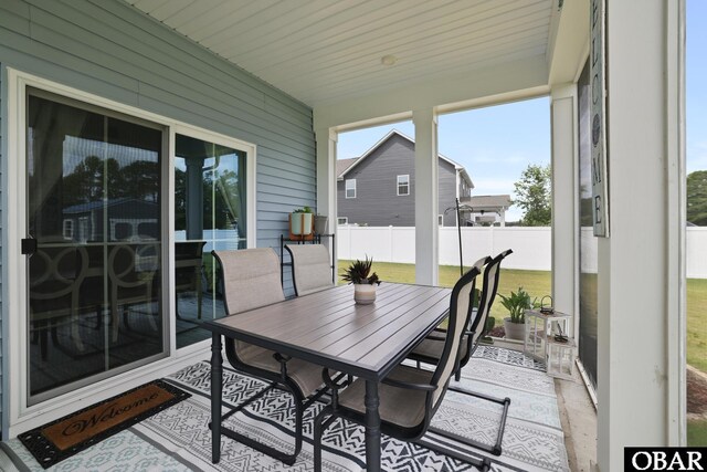 129 Glenmoor Path Lot 35, Moyock, NC 27958 - sunroom / solarium featuring outdoor dining space
