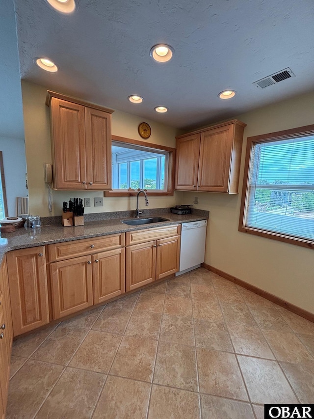 114 Poteskeet Dr Lot 66, Kitty Hawk, NC 27949 - kitchen with a sink, dishwasher, baseboards, and recessed lighting