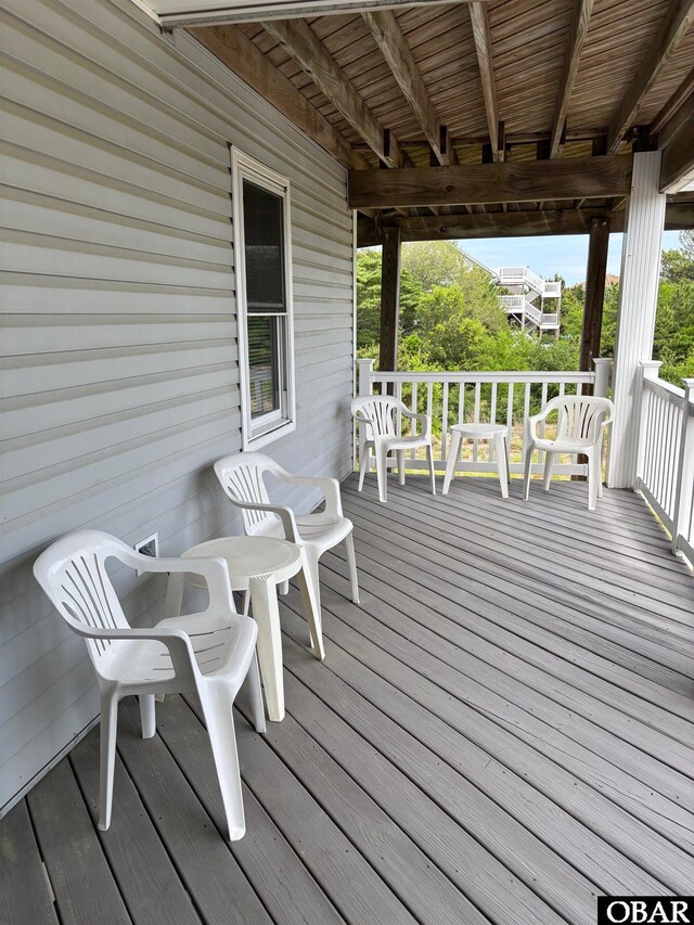 114 Poteskeet Dr Lot 66, Kitty Hawk, NC 27949 - view of wooden deck