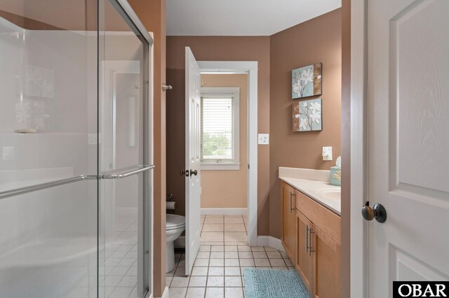 4705 Summer Ln Lot 2, Kitty Hawk, NC 27949 - full bath featuring vanity, toilet, tile patterned flooring, and a shower stall
