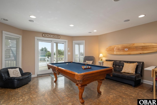 4705 Summer Ln Lot 2, Kitty Hawk, NC 27949 - game room featuring recessed lighting, baseboards, and pool table