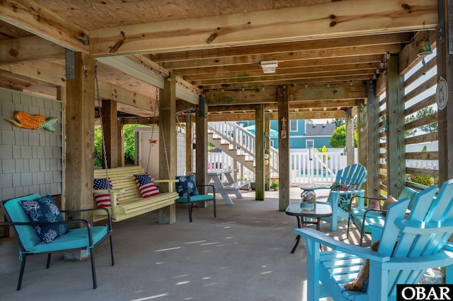 4705 Summer Ln Lot 2, Kitty Hawk, NC 27949 - view of patio with stairs and fence