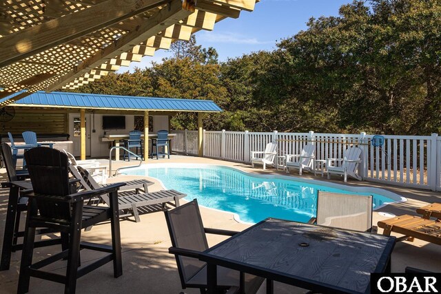 567 Ocean Trl Lot 140, Corolla, NC 27927 - view of pool featuring a patio area and outdoor dining area