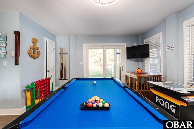 567 Ocean Trl Lot 140, Corolla, NC 27927 - game room with billiards table, baseboards, and wood finished floors