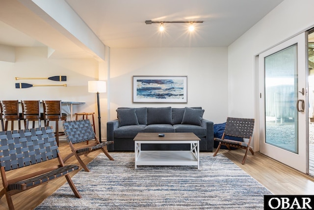 living room featuring wood finished floors