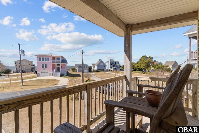 balcony featuring a residential view