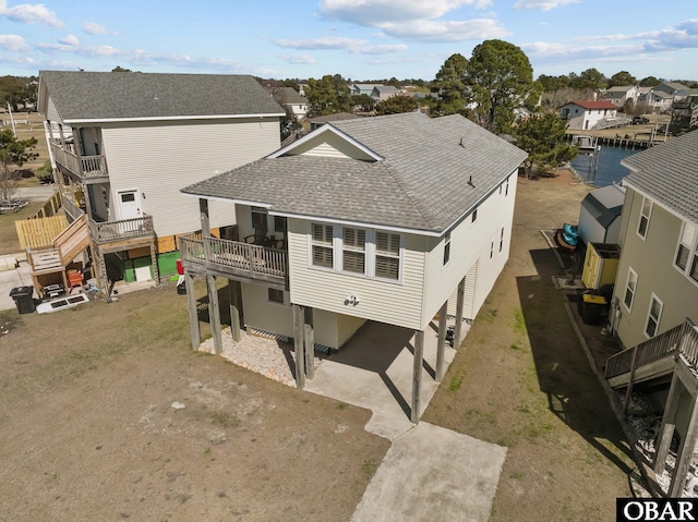 bird's eye view with a residential view