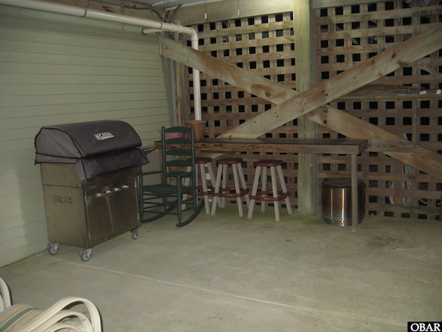 view of patio with a grill