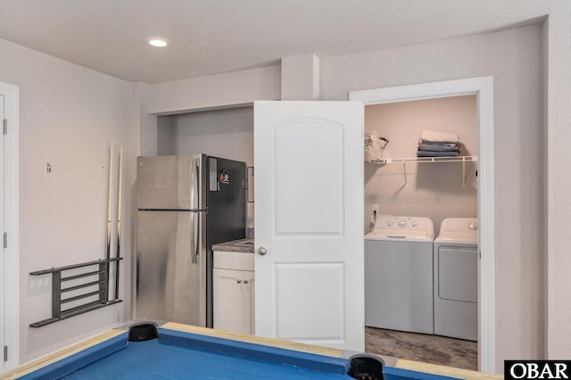 5009 Lindbergh Ave Lot 28, Kitty Hawk, NC 27949 - laundry room featuring independent washer and dryer and recessed lighting