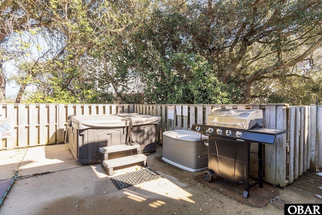 view of patio with fence