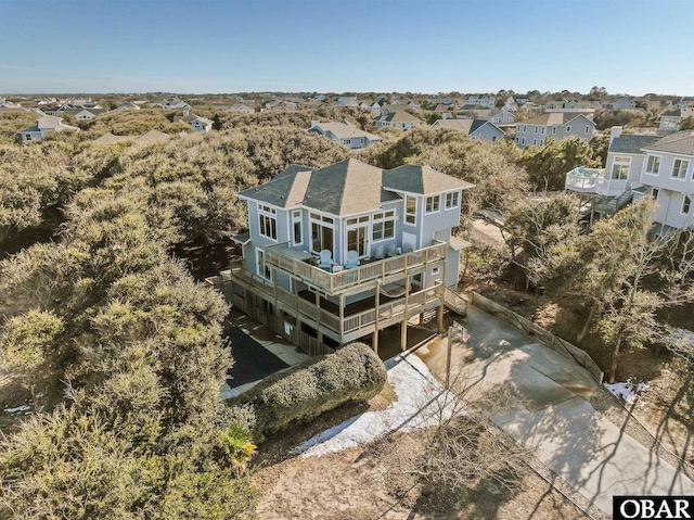 aerial view featuring a residential view