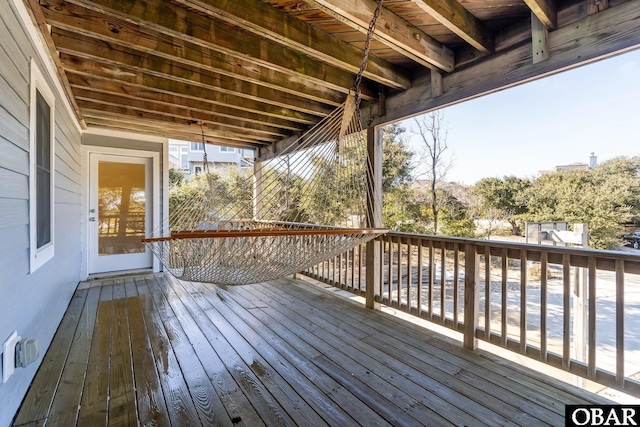 view of wooden terrace