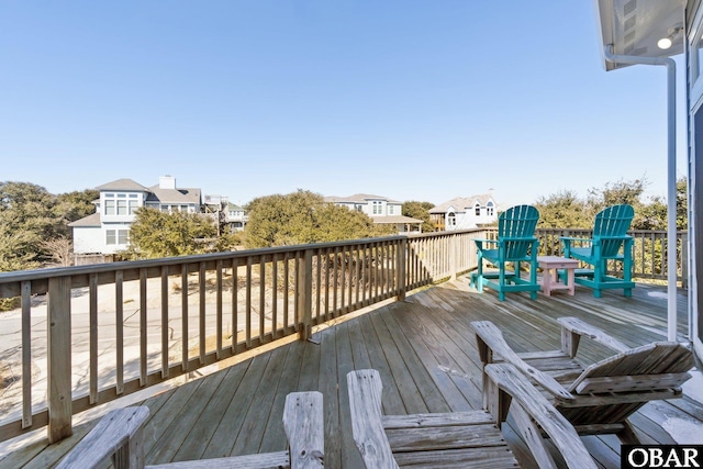 deck featuring a residential view