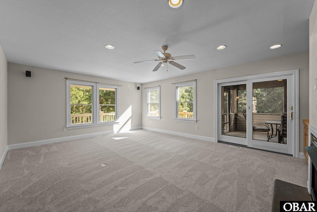 604 W First St Lot 321, Kill Devil Hills, NC 27948 - carpeted spare room featuring baseboards, ceiling fan, and recessed lighting