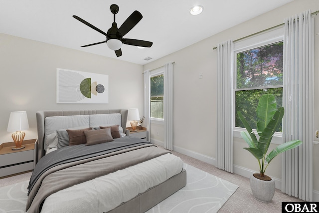 604 W First St Lot 321, Kill Devil Hills, NC 27948 - carpeted bedroom featuring baseboards and a ceiling fan