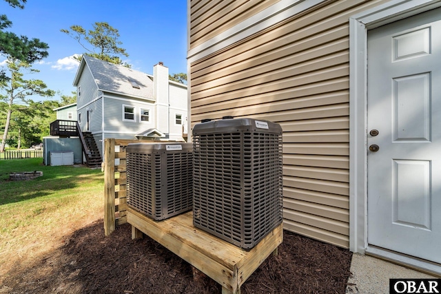 604 W First St Lot 321, Kill Devil Hills, NC 27948 - exterior view of central AC unit and stairway
